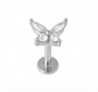 The Silver Butterfly Gemstone Helix Piercing