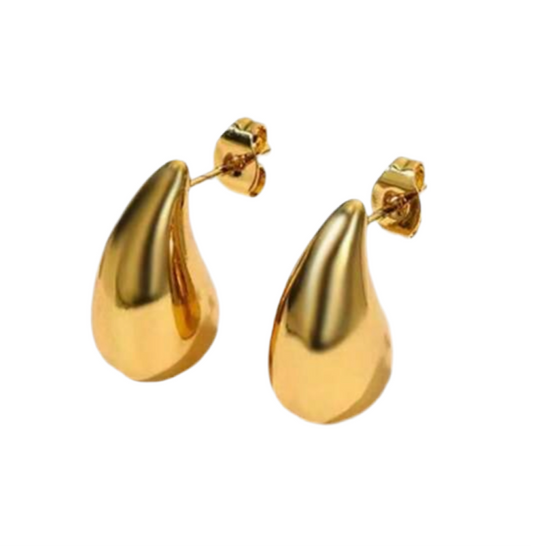 18K Gold Plaited Tear Drop Earrings