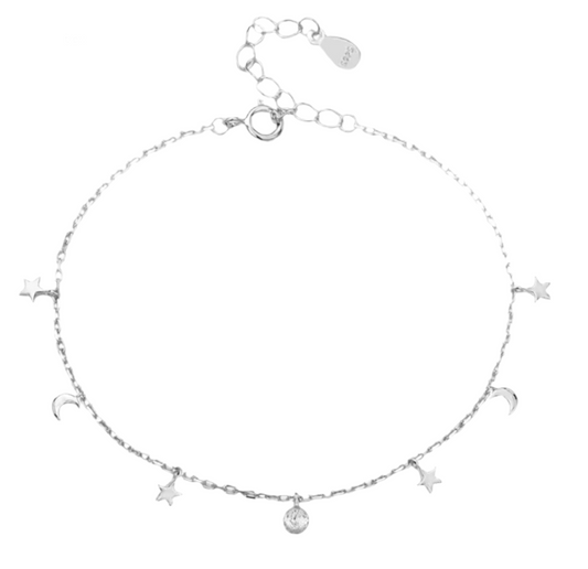 The Moon & Star Anklet
