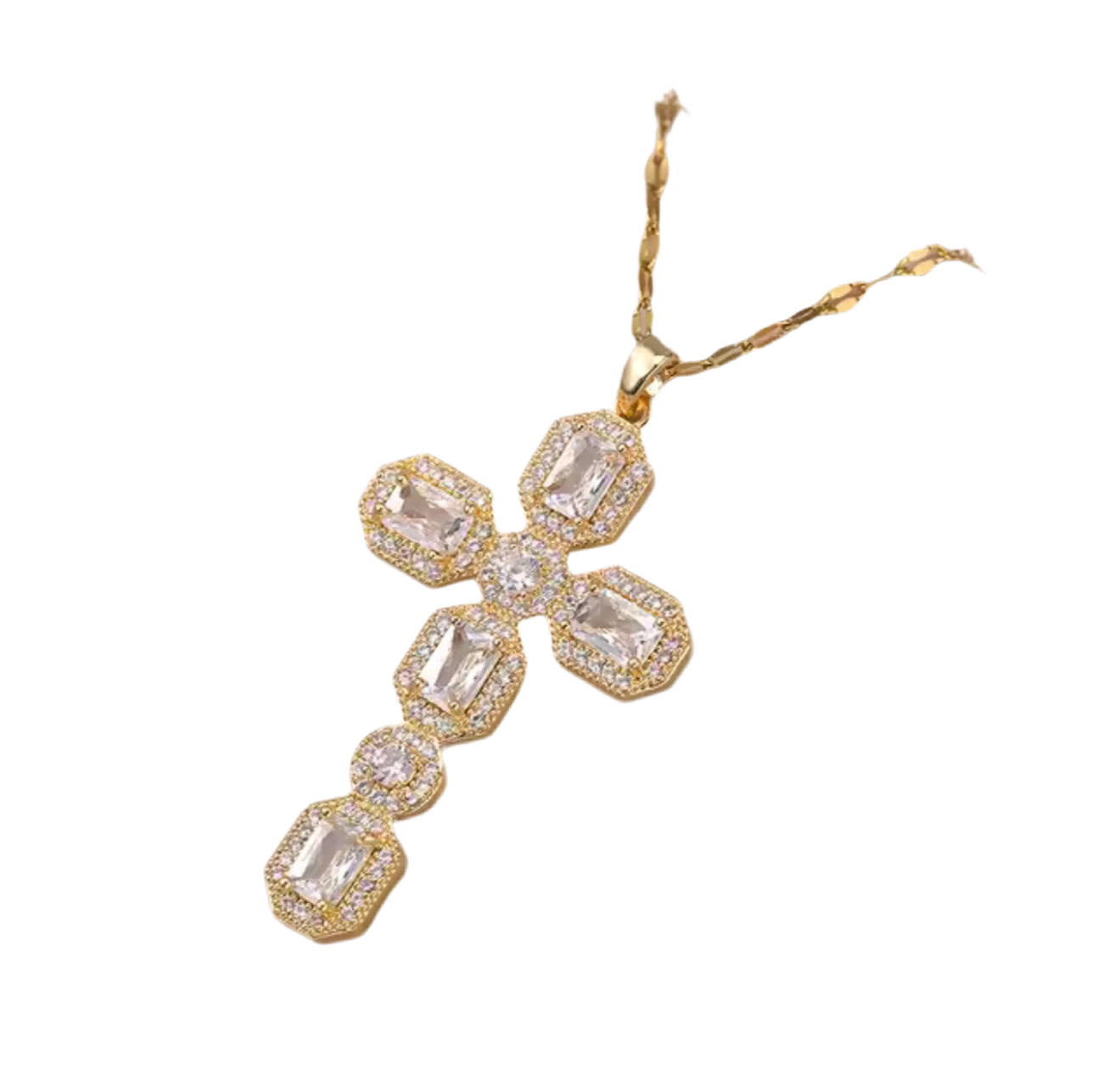 The Gold Bling Cross Necklace