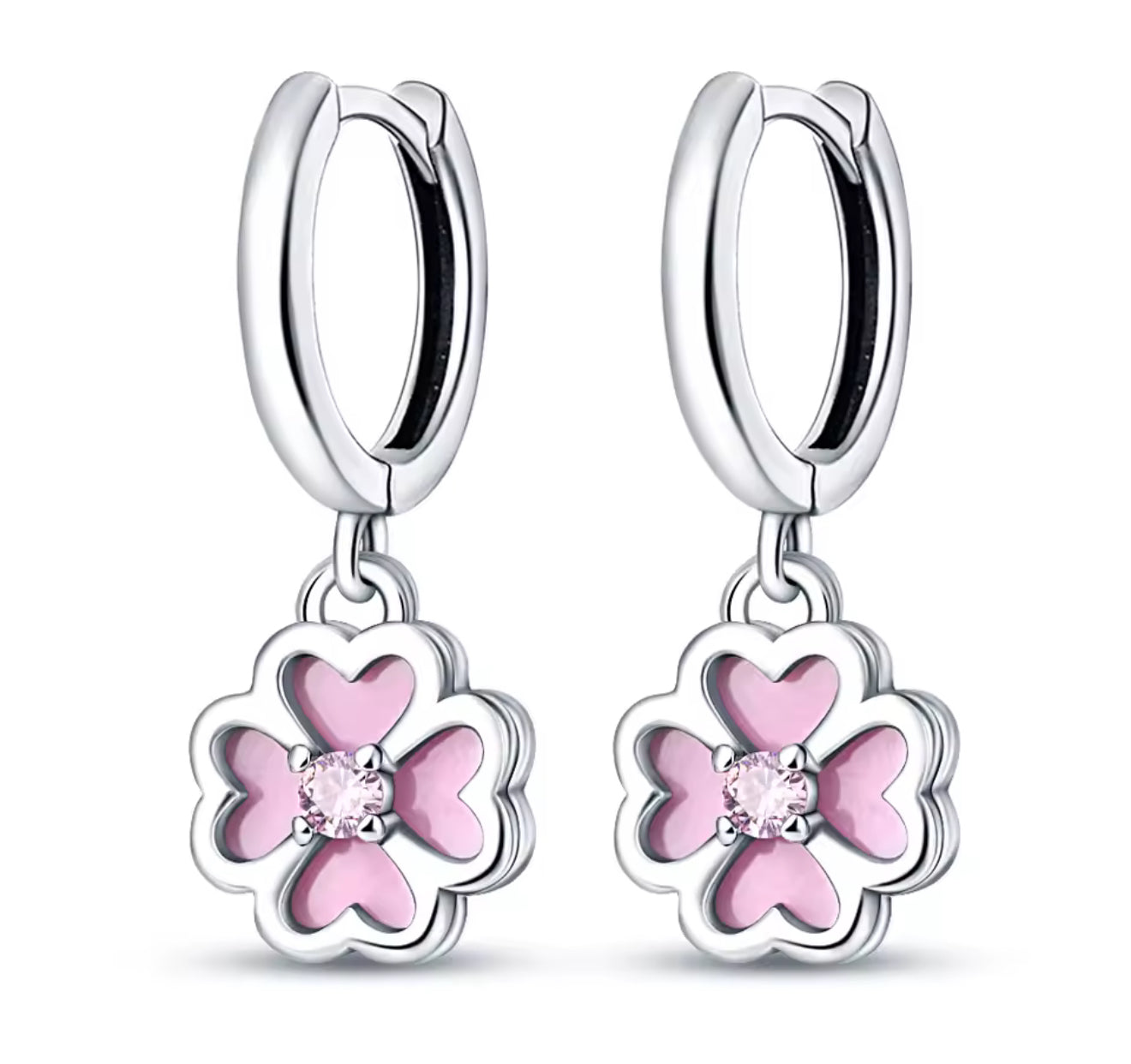 The Pink Petal Kiss Hoops