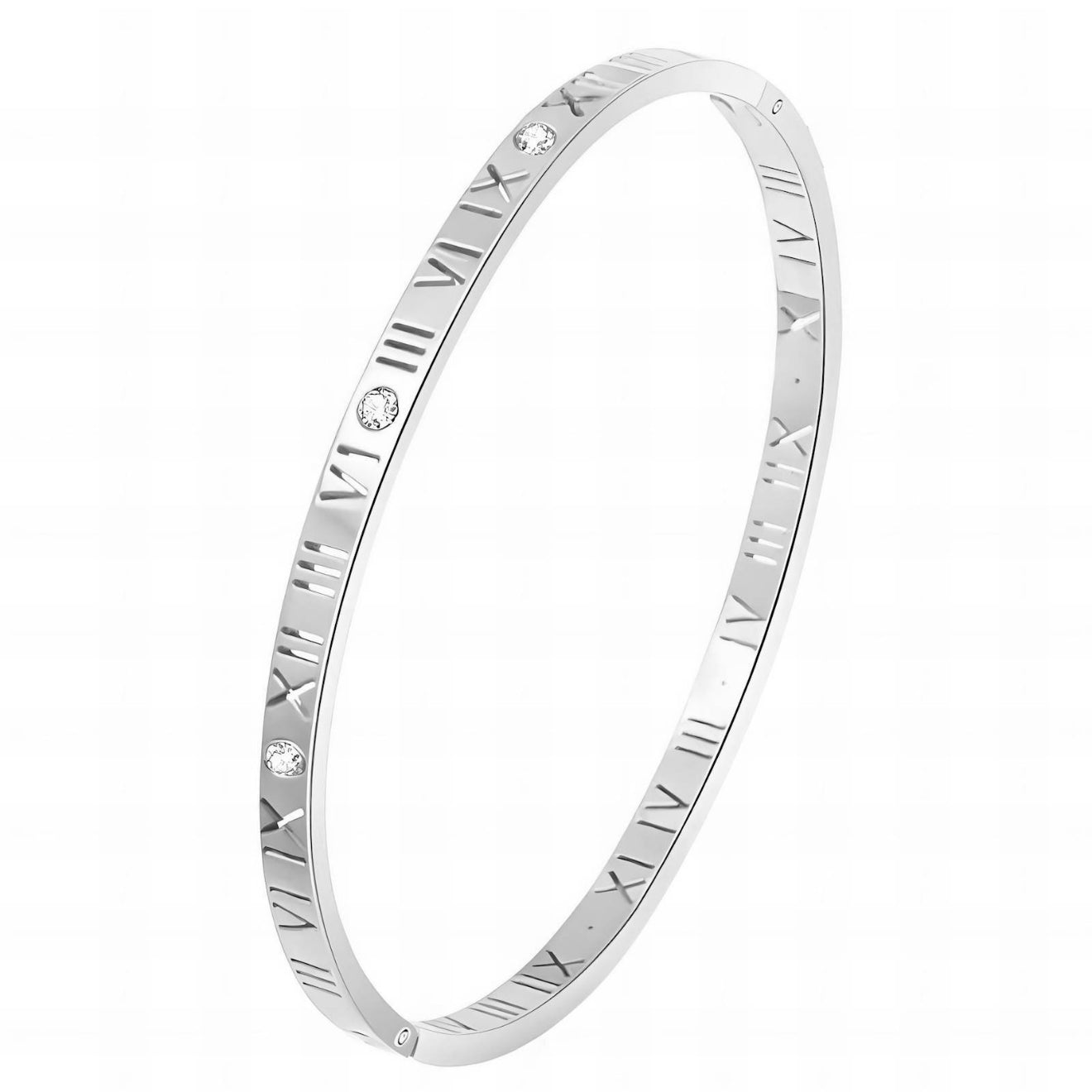 The Silver Roman Numeral Bangle
