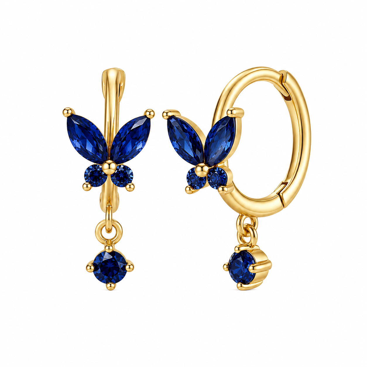 The Gold Butterfly Crystal Huggies