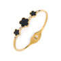 The Black Noir Deluxe Flower Aura Bangle