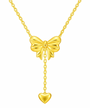 The Gold Drape Bow Love Necklace