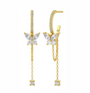 The Gold Dangle Butterfly Drop Earrings