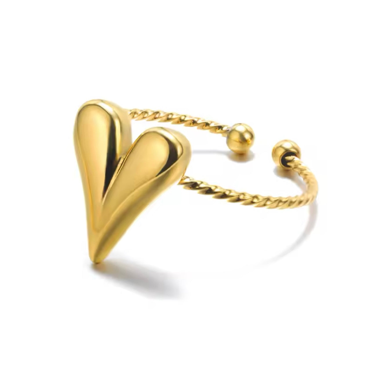 The Golden Adjustable Love Ring