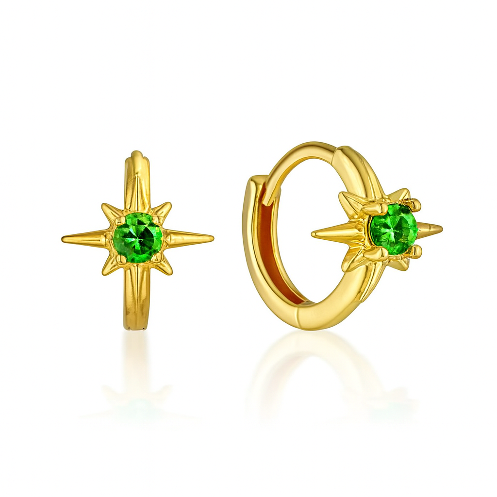 The Enchanted Green Shooting Star Hoops