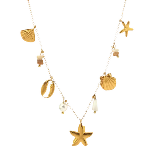 The Gold Sands of Soleil Charm Necklace