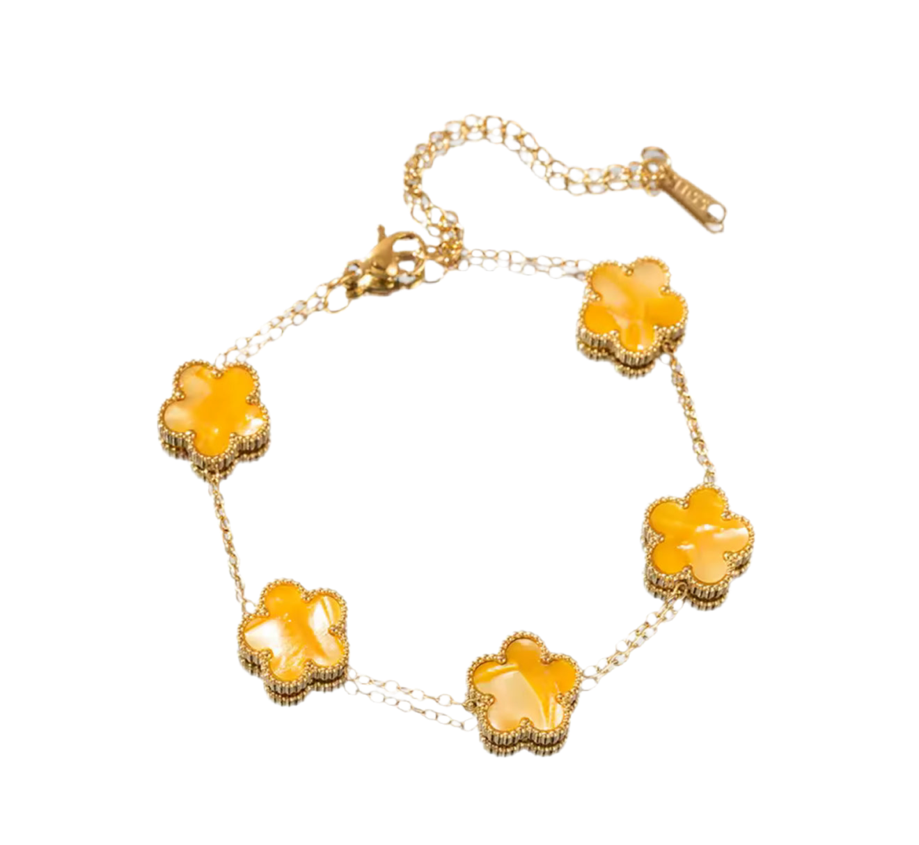 The Gold Sunset Orange Amara Flower Bracelet