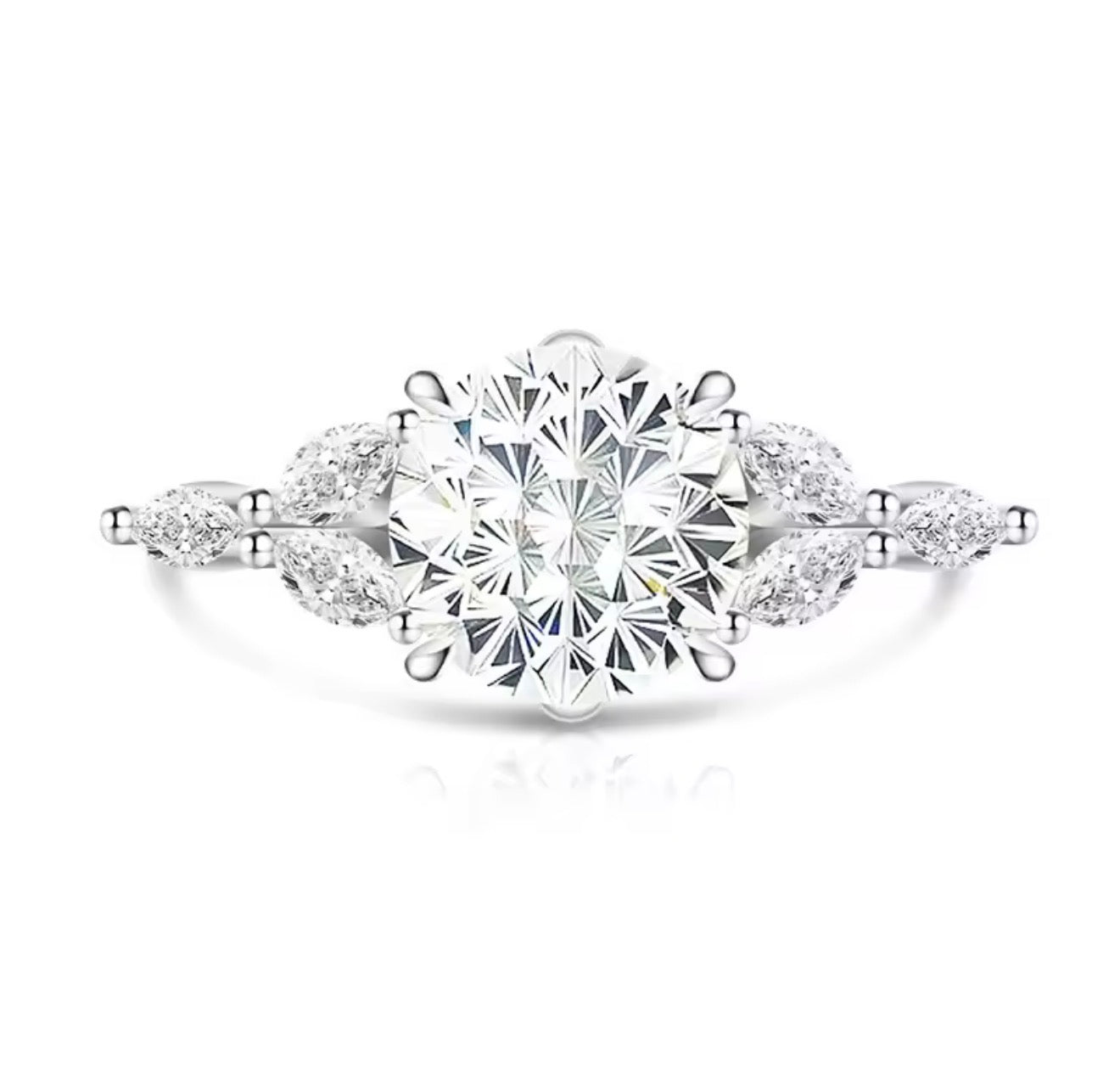 The Silver Sadrià Circle Petal Adjustable Ring