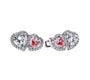 The Silver Baby Pink Silver Soul Duo Celestial Heart Studs