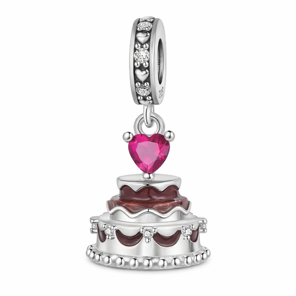 The Silver Celebration Cake Charm