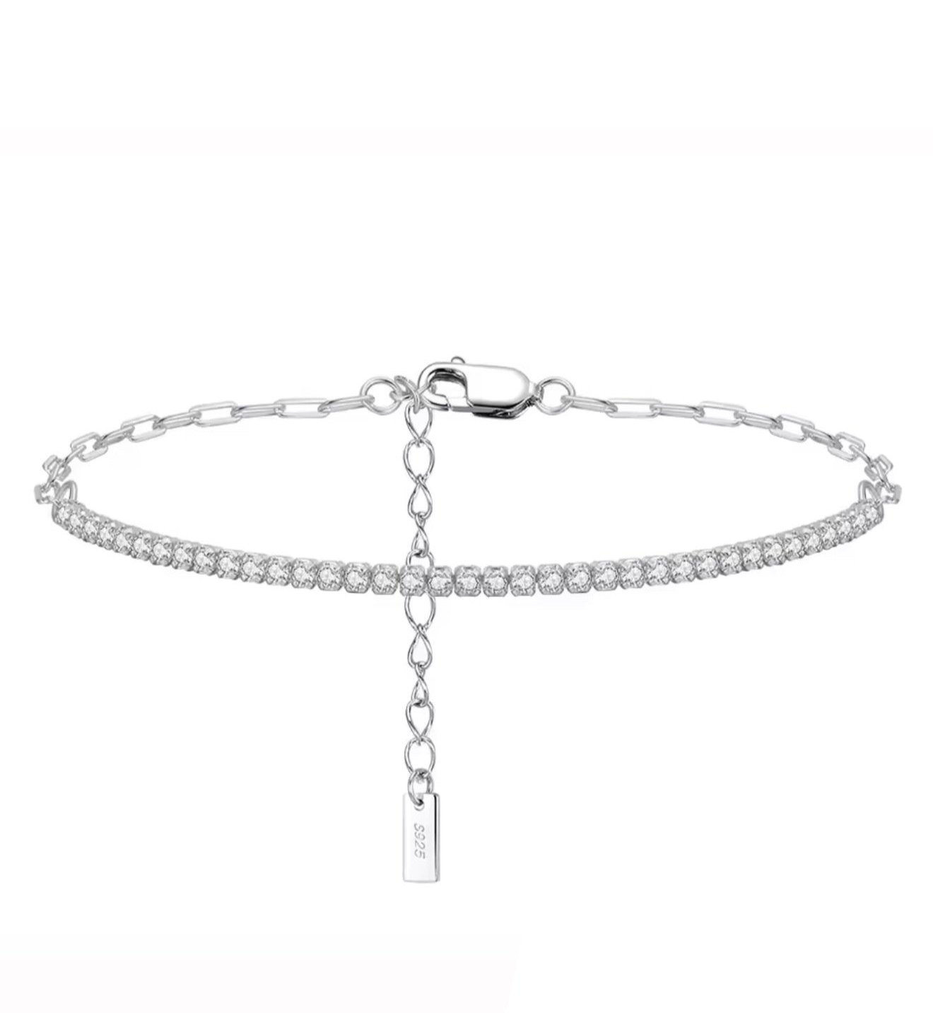 The Silver Ethereal Aurora Tennis Bracelet