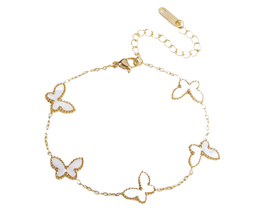 The Golden White Magical Butterfly Bracelet