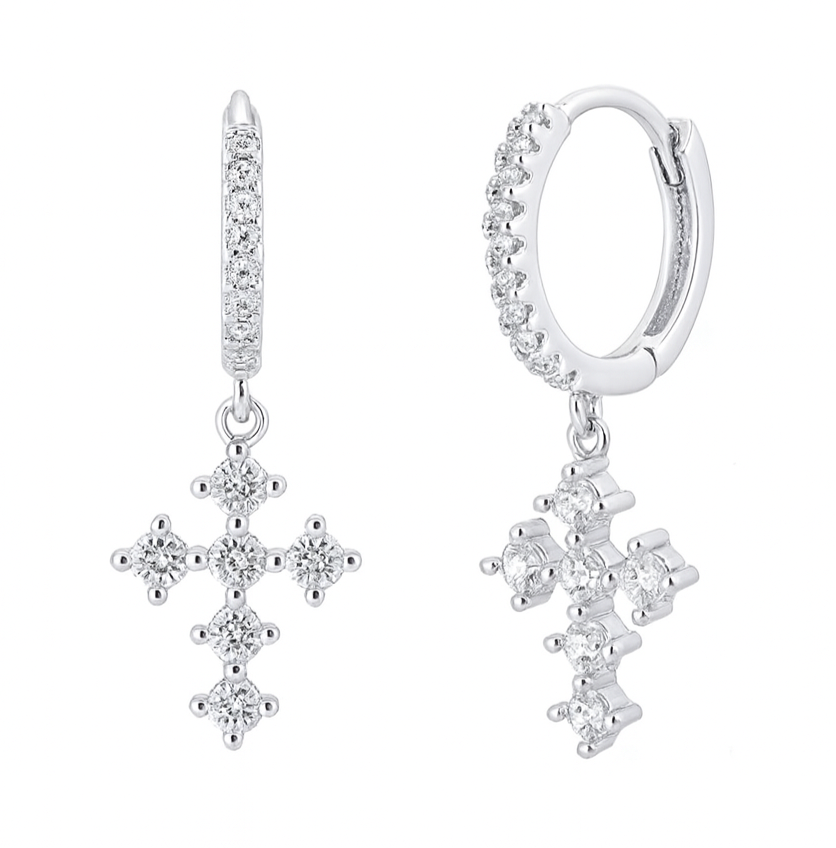 The Silver Sparkling Nova Cross Huggies
