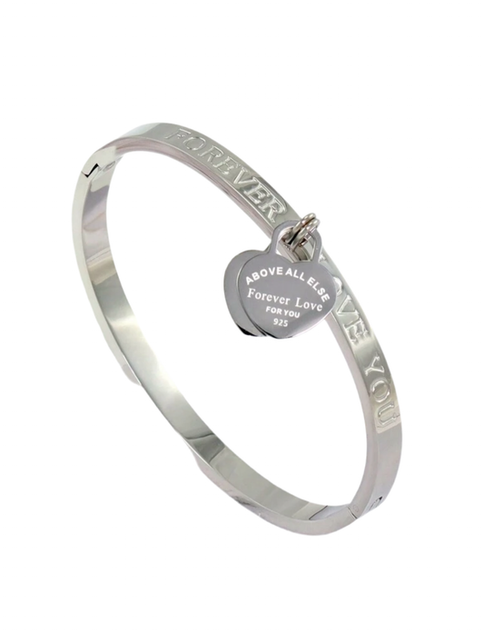 Silver Love Above Bangle