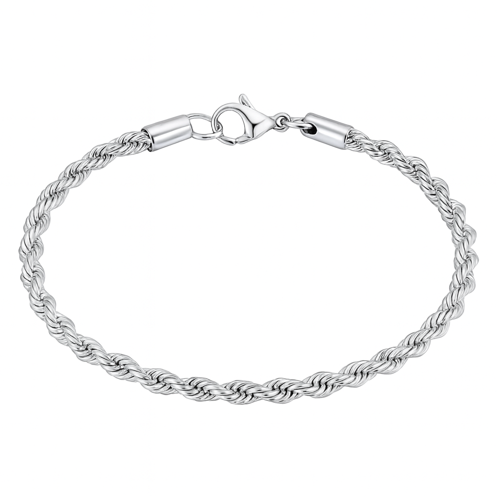 The Silver Aurelius Rope Bracelet