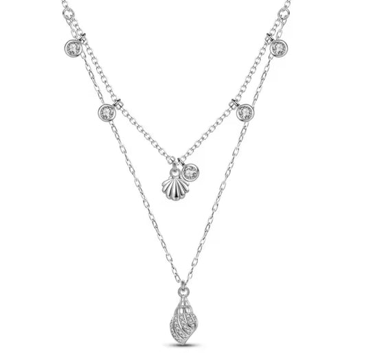 The Silver Ocean Treasure Beach Stack Necklace