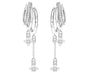 The Silver Triple Hoop Starfall Chain Earrings