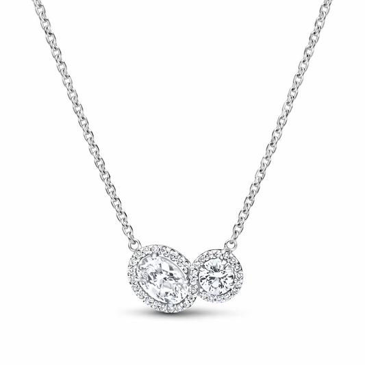 The Silver Soul Duo Circle Necklace