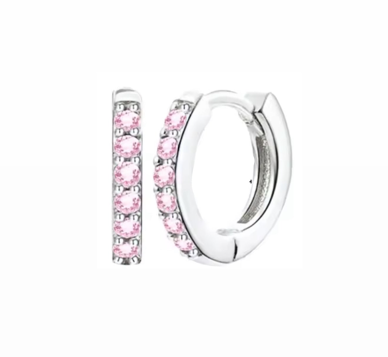 The Pink Mini Sparkling Hoops