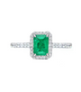The Silver Emerald Green Elisè Gemstone Ring