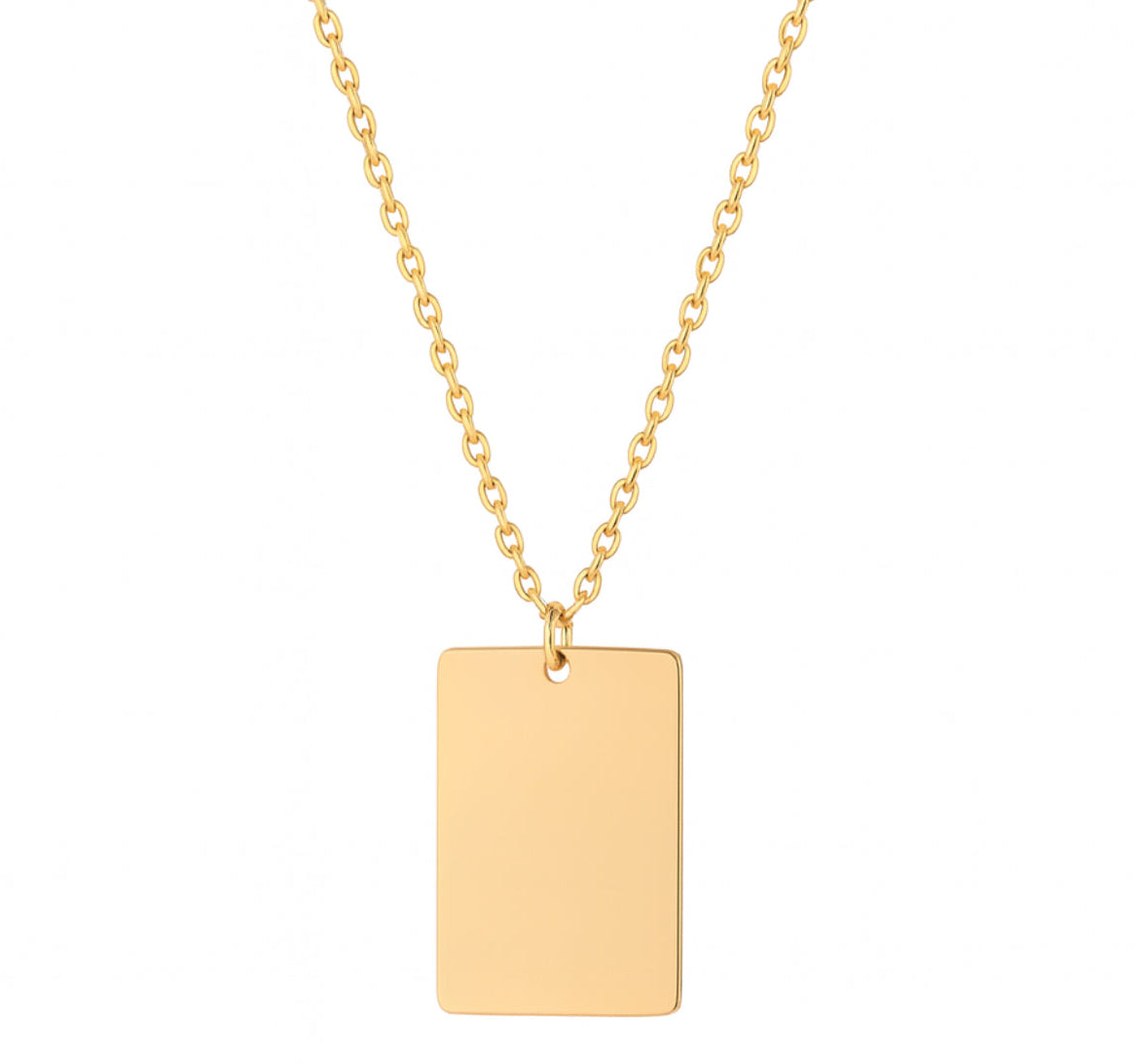 The Gold Engravable Heartfelt Tag Necklace