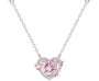 The Sparkling Pink Adore You Heart Necklace