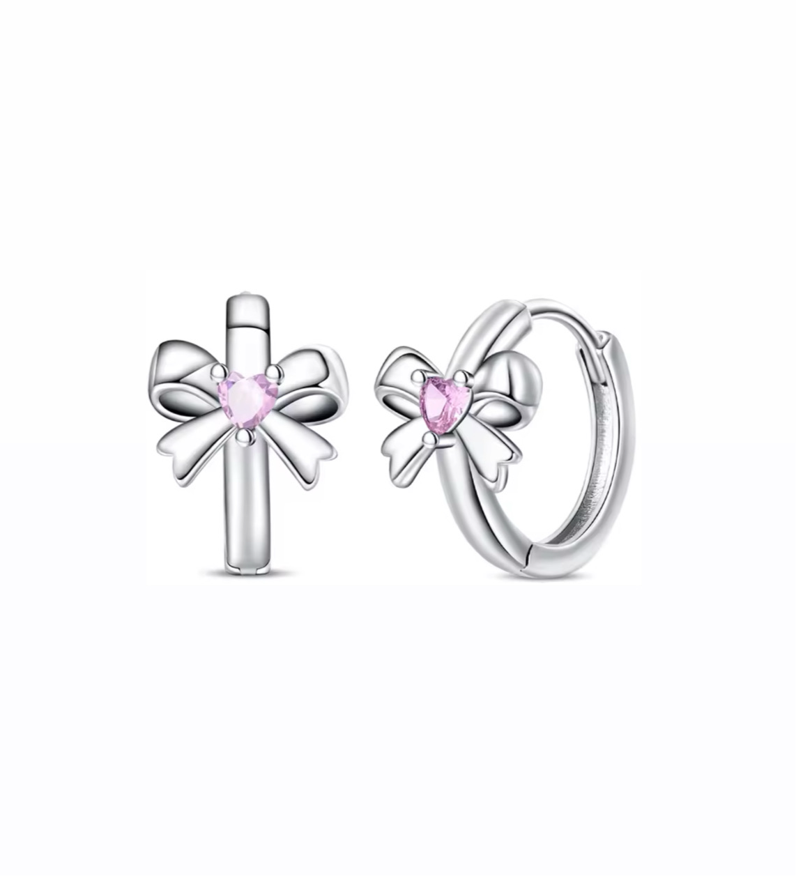 The Silver Bow Elegance Earrings