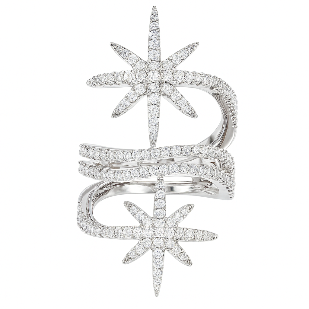 The Silver Sparkling Bellé Snowflake Ring