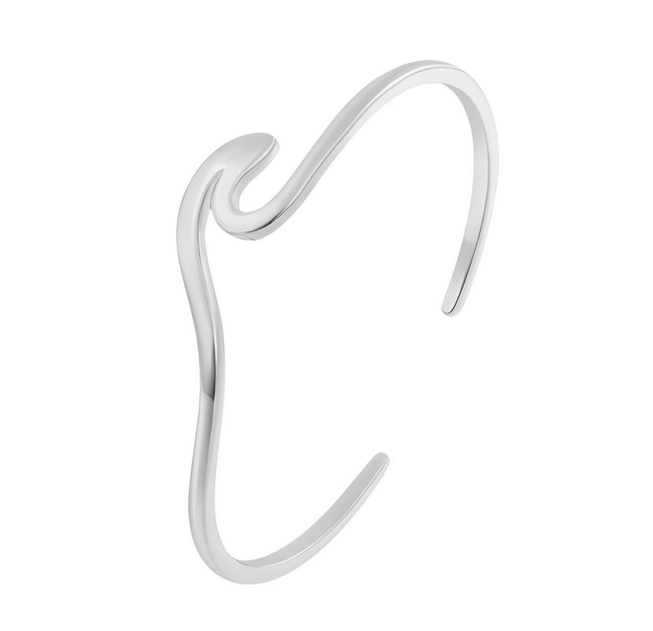 The Silver Tidal Drift Bangle