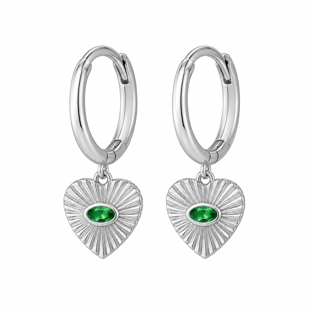 The Silver Emerald Green Evil Eye Valentina Huggies