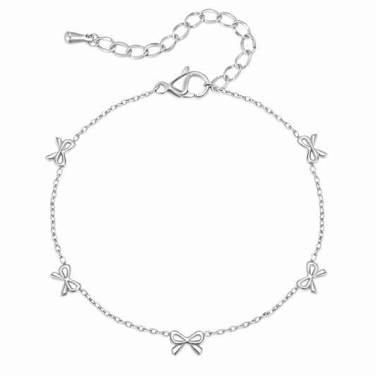 The Silver Wrapped With A Bow Bracelet