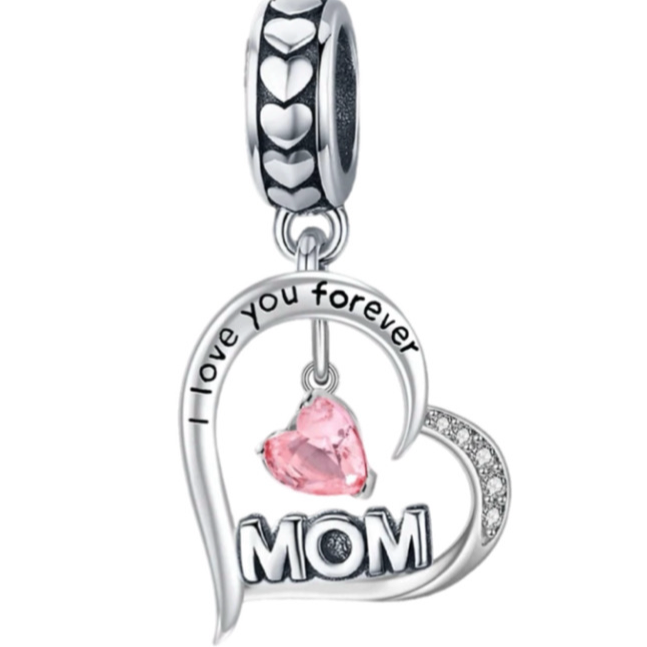 I Love You Forever Mom Charm