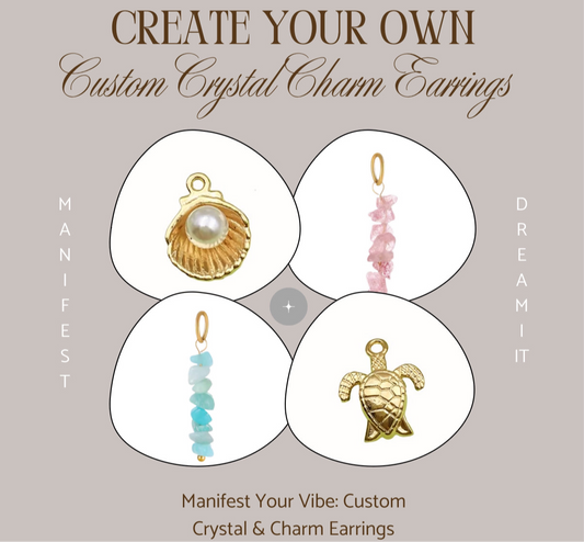 Create Your Own Custom Crystal Charm Huggies Earrings