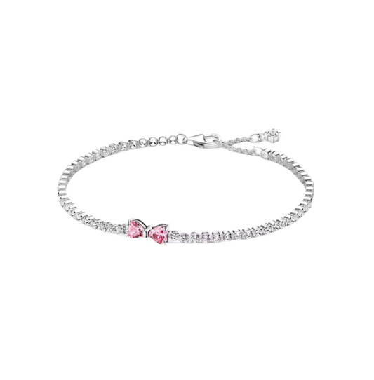 The Sparkling Pink Bow Tennis Bracelet