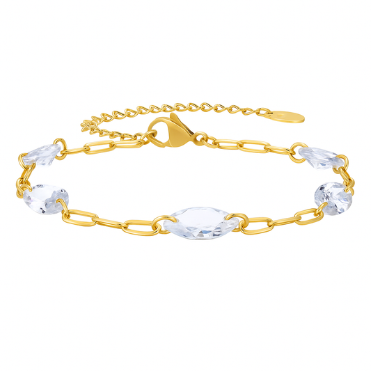 The Gold Crystal Frost Chain Bracelet