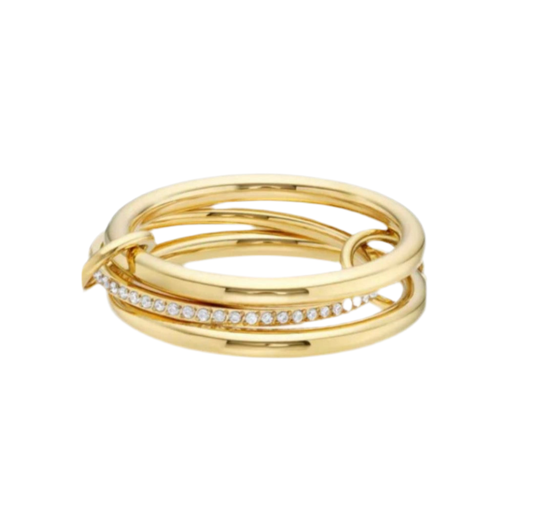 The Gold Luxtre Trinity Éternelle Triple Stack Ring