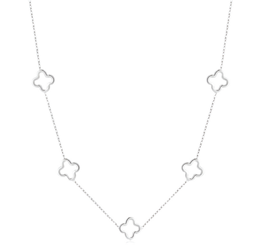 The Celestial Silver Flower Necklace