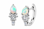 The Silver Étoile Opal Huggies
