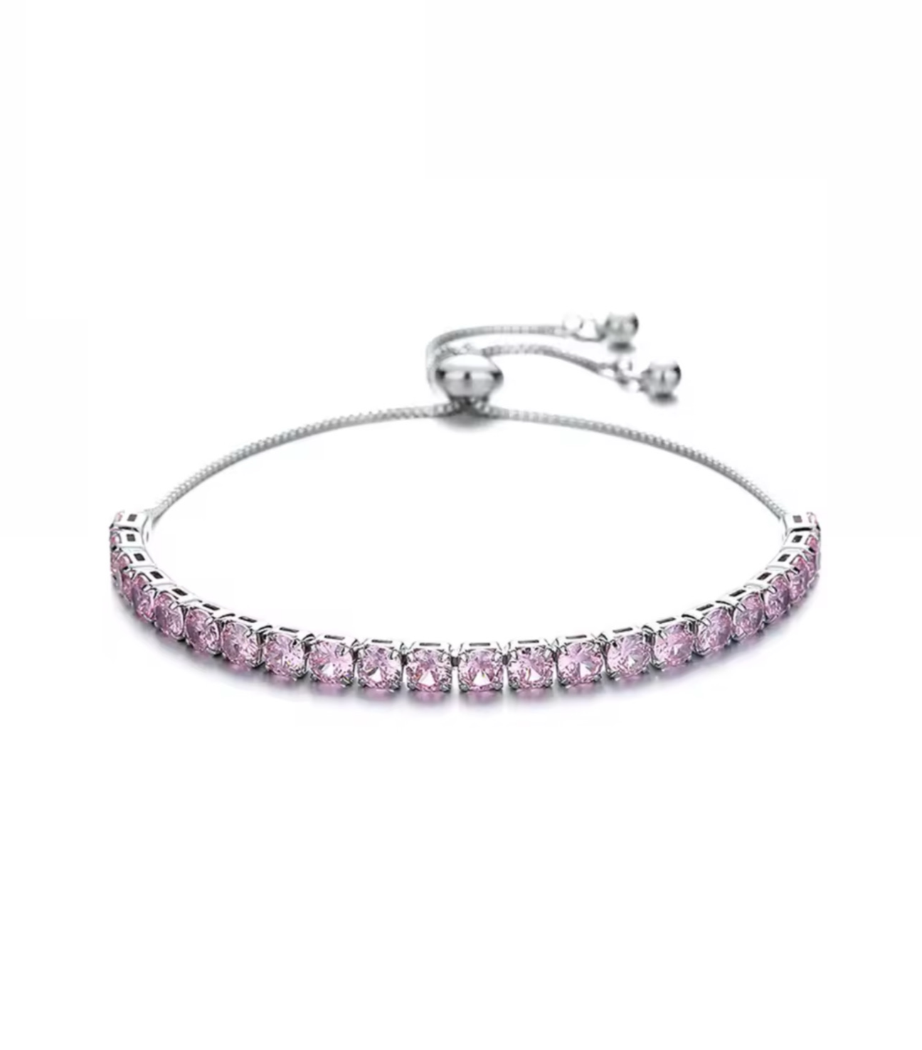 Luxe Pink Tennis Bracelet