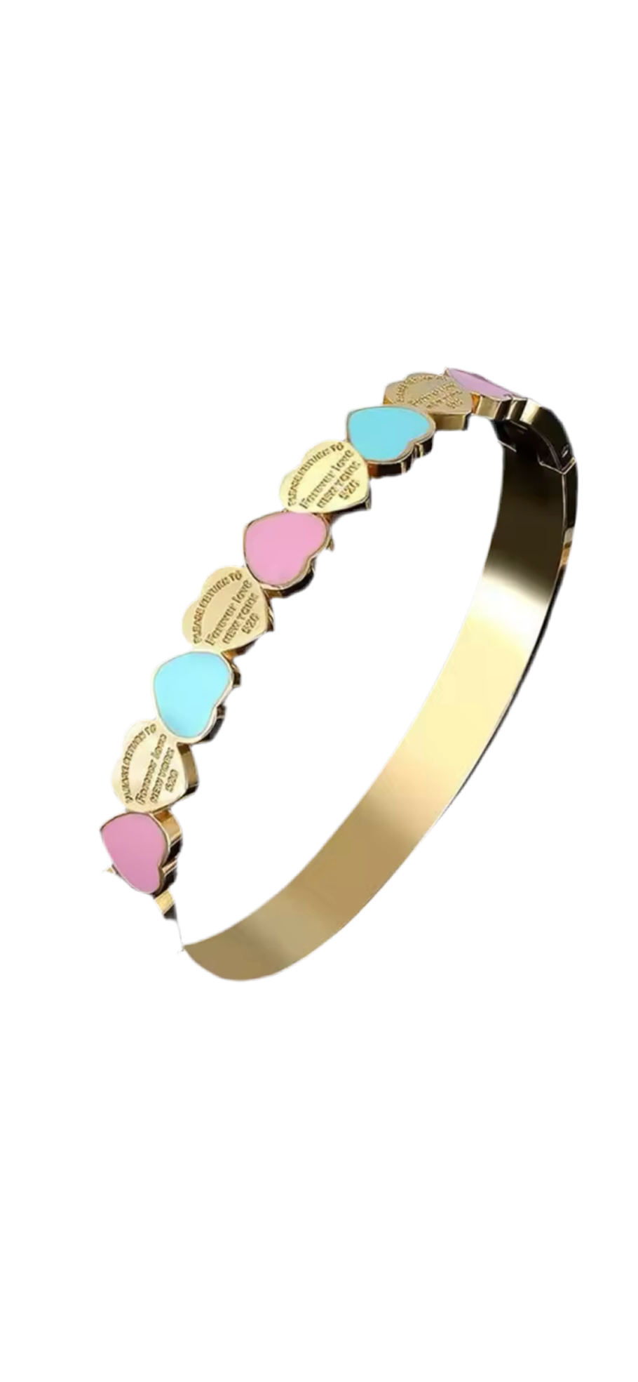 Gold Hearts For New York Bangle