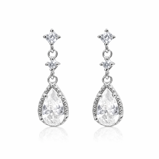 The Silver Elowen Teardrop Earrings
