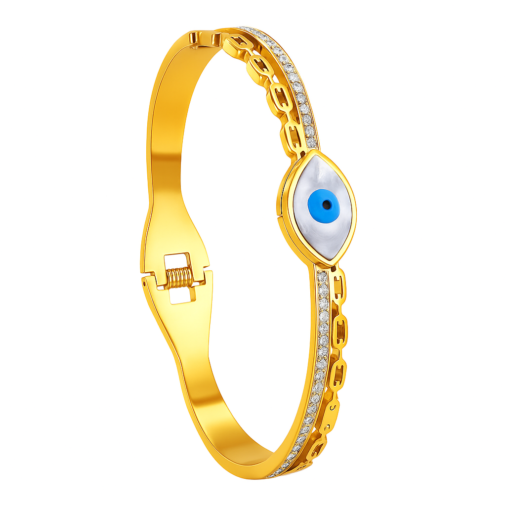 The Gold Eras Evil Eye Bangle