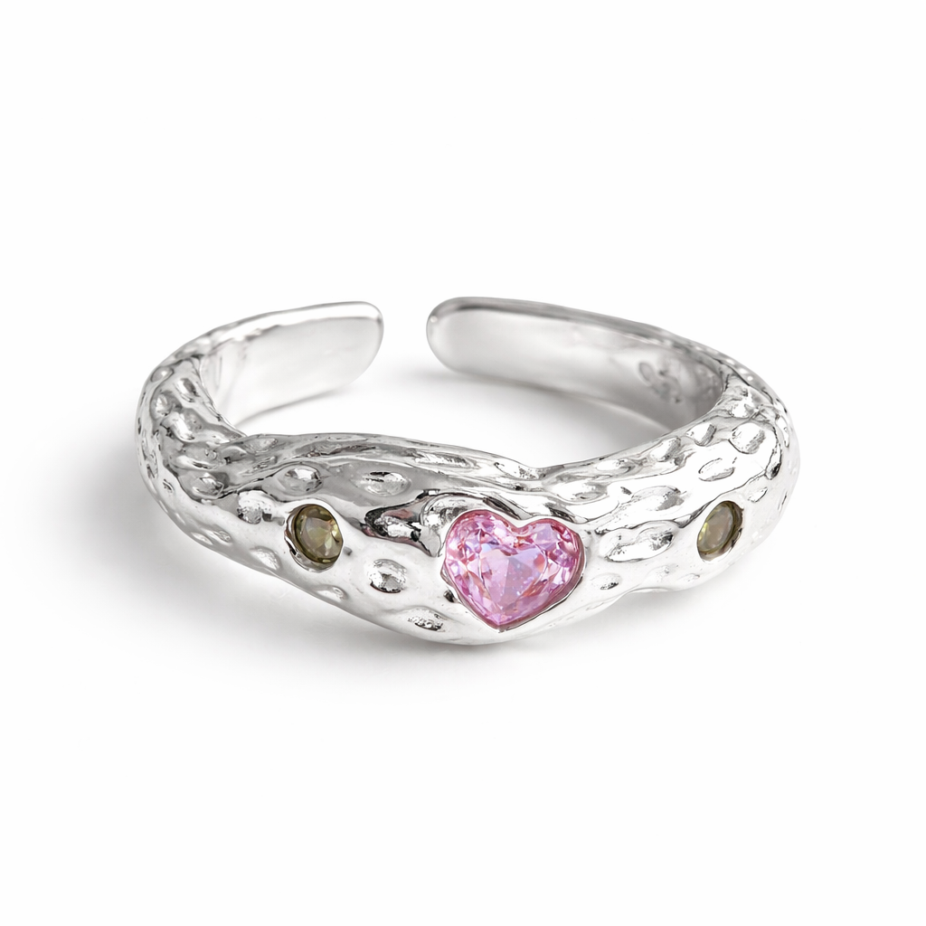 The Silver Pink Astrielle Moonstone Ring