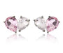 The Silver Two Sides To Love Teadrop Heart Earrings