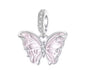 The Silver Moonkiss Pearly Pink Butterfly Charm