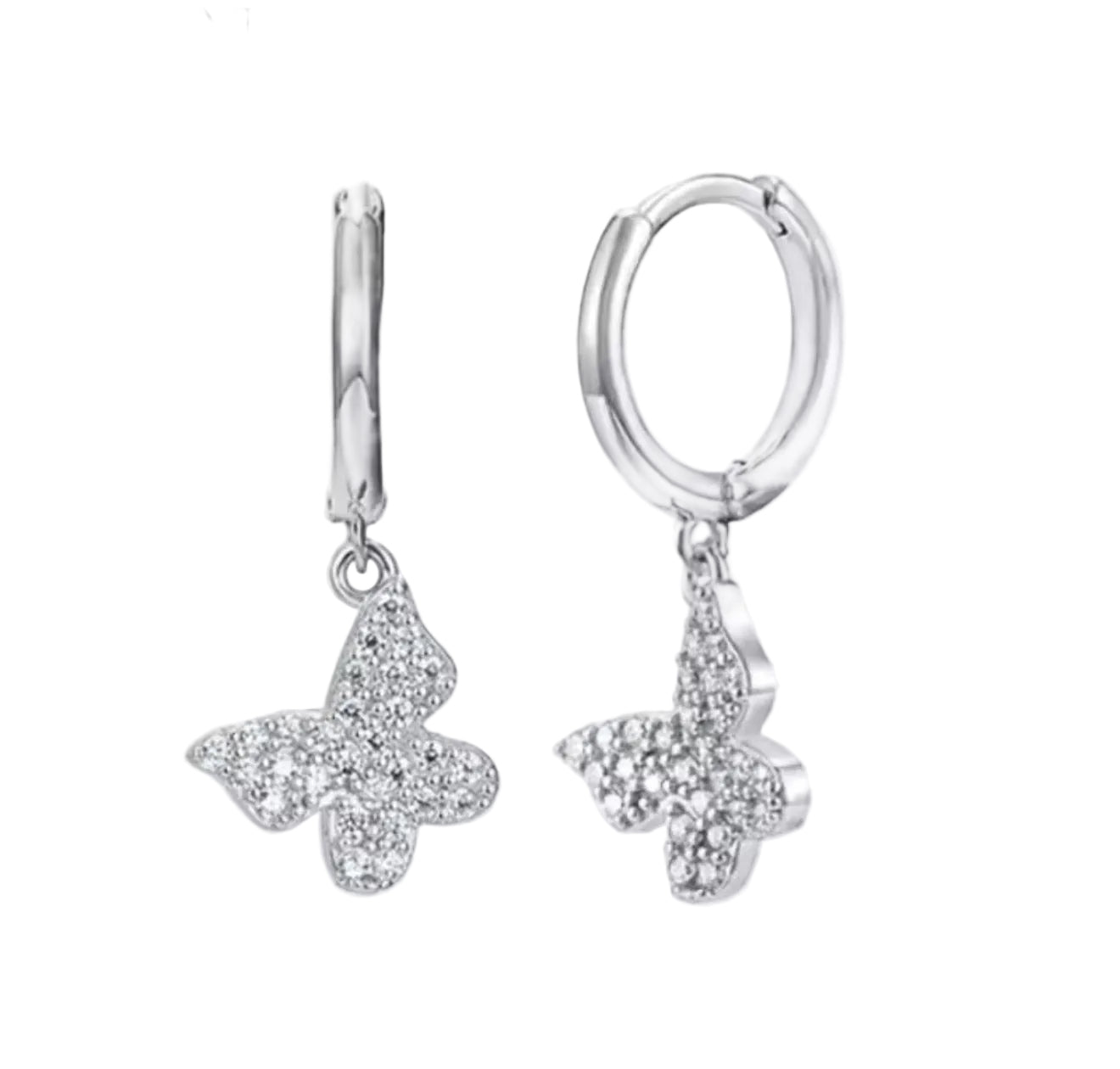 The Silver Sparkling Butterfly Huggies