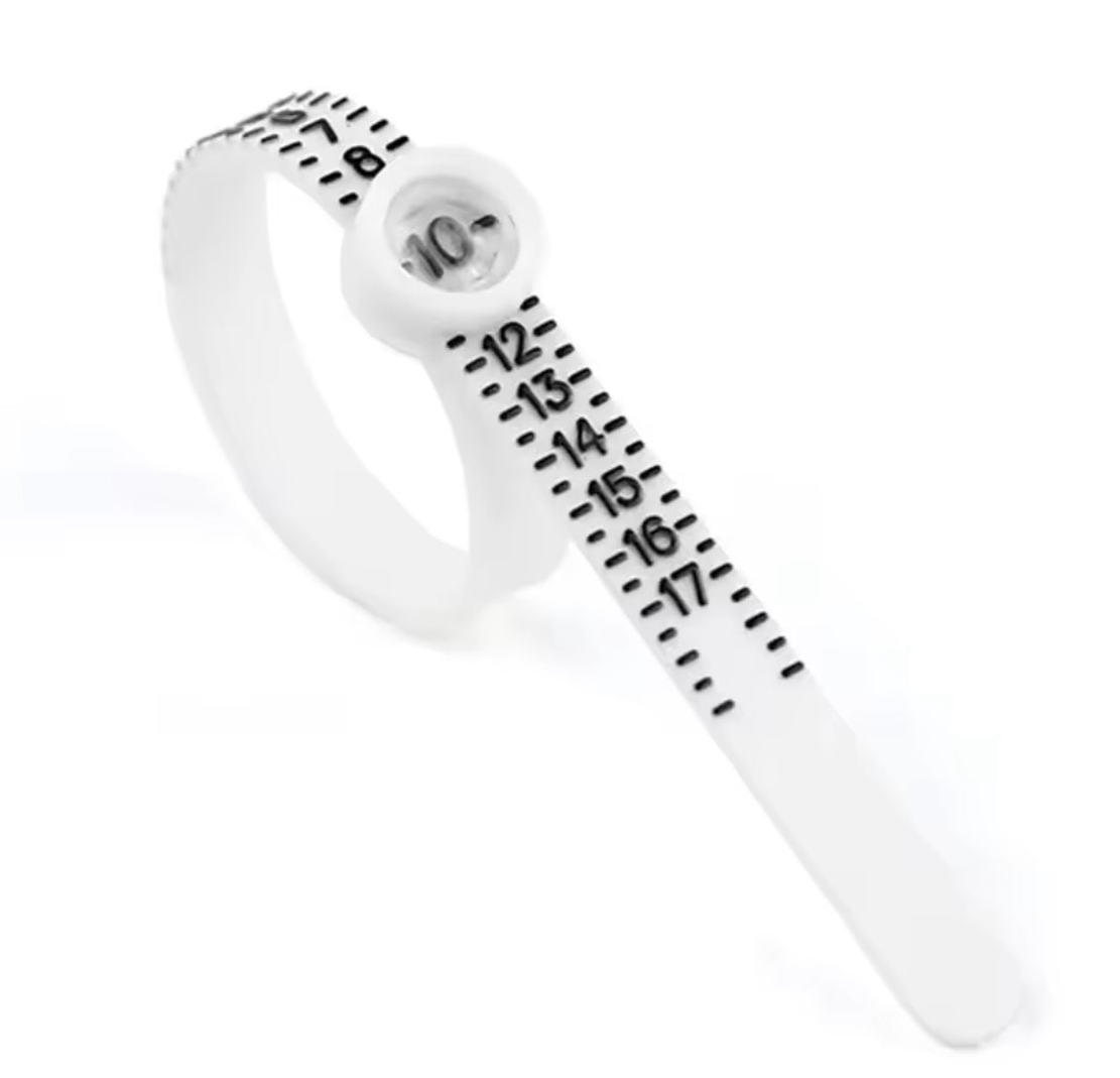 Measure with confidence — the ring sizer guarantees a perfect fit.